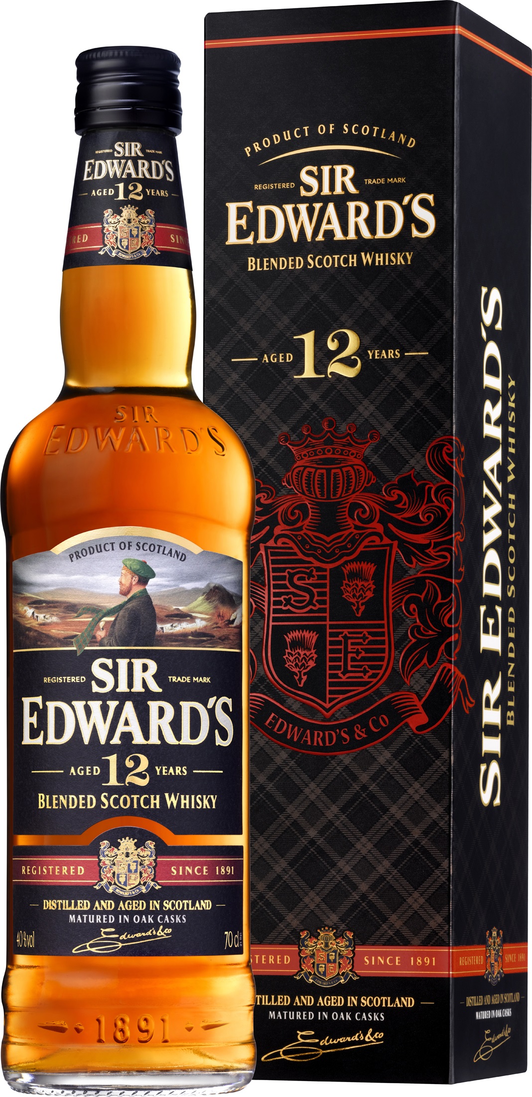 Sir Edwards Blended Scotch 12y 40% 0,7 l (karton)