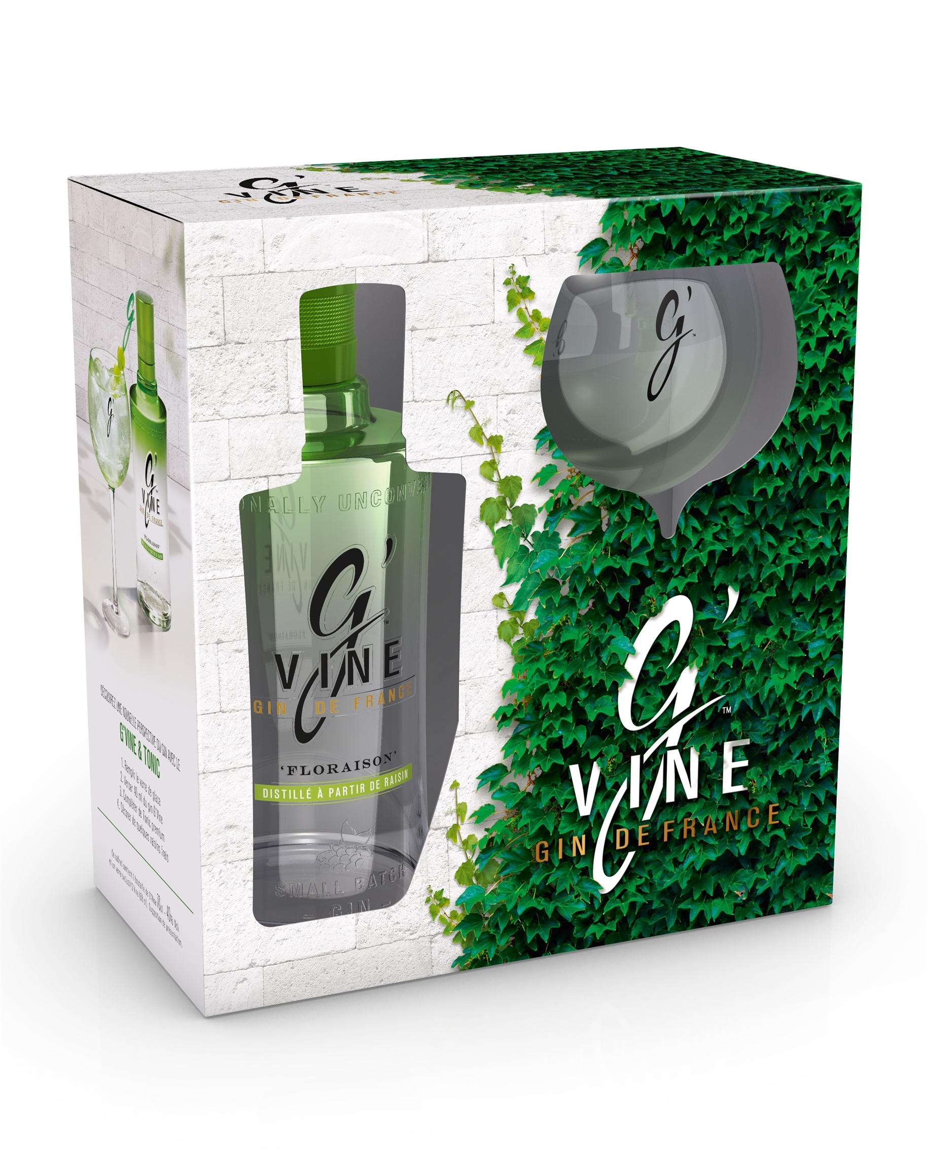 Gvine Gin Floraison 40% 0,7 l (dárkové balení 1 sklenička)