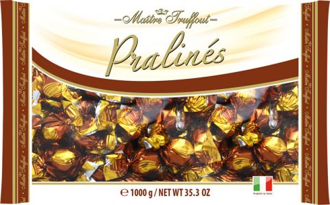 Maitre Truffout Bonbóny Pralines milk chocolate wiht cappuccino filling - čokoládovo-kapučínové pralinky