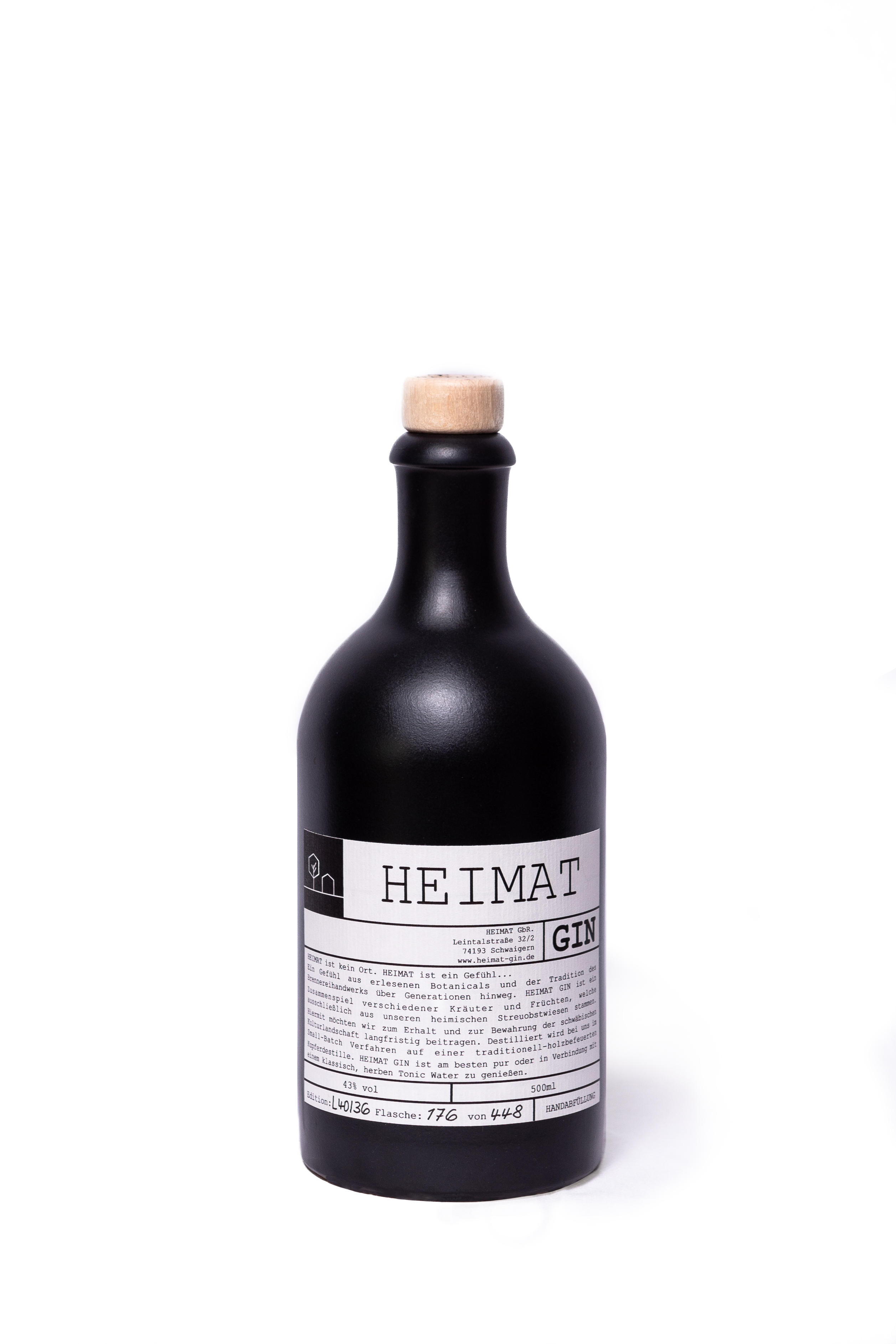 Heimat Dry Gin 43% 0,5 l (holá láhev)