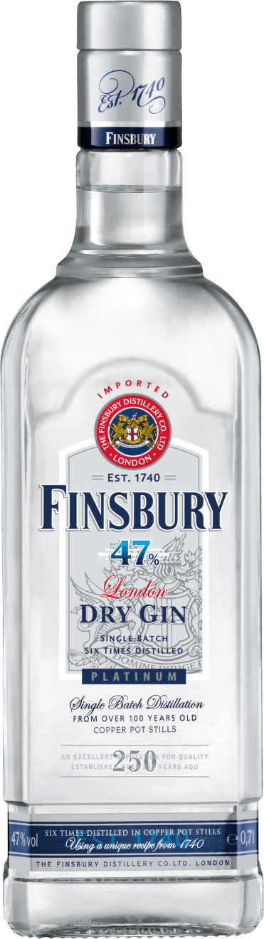 Finsbury London Platinum Gin 47% 1 l (holá láhev)
