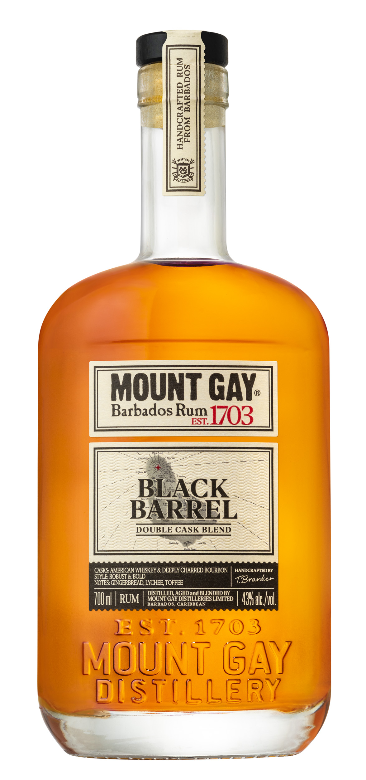 Mount Gay 1703 Black Barrel 43% 0,7 l (holá láhev)