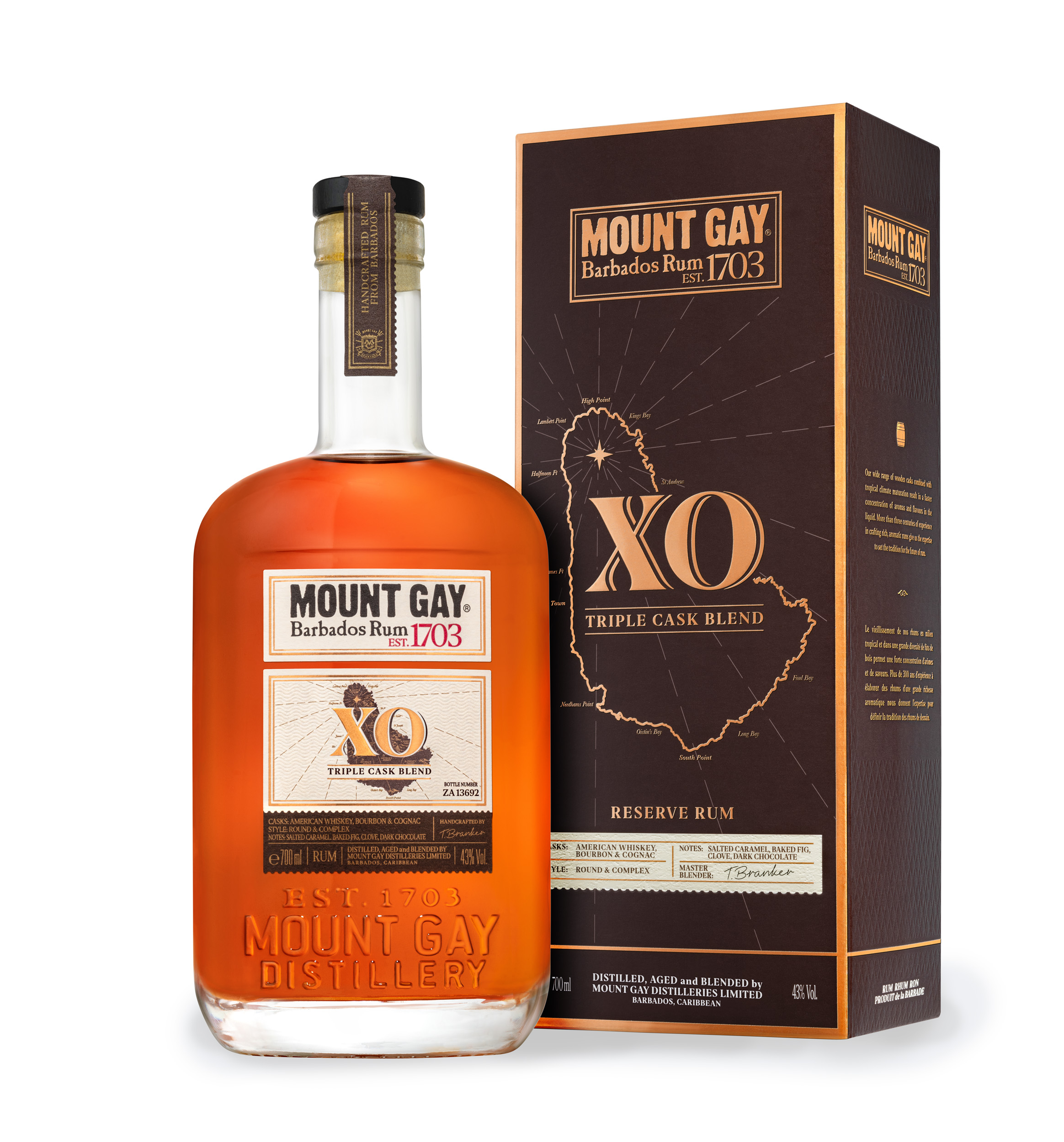 Mount Gay extra old 43% 0,7 l (holá láhev)