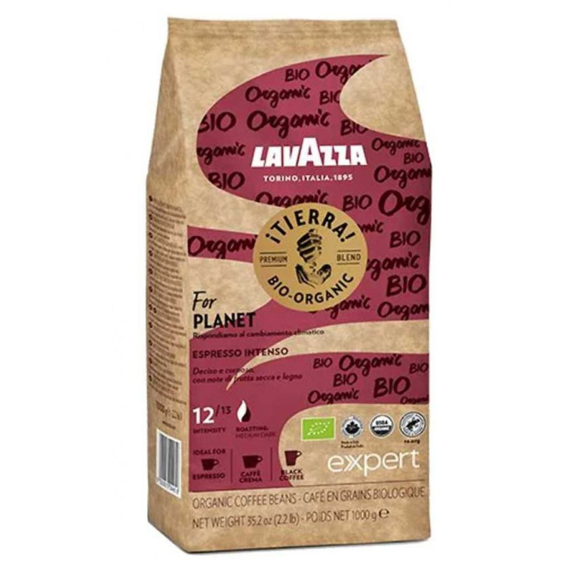 Káva Lavazza Expert Tierra BIO Organic Intensa 1kg zrno - Expirace 12/2023