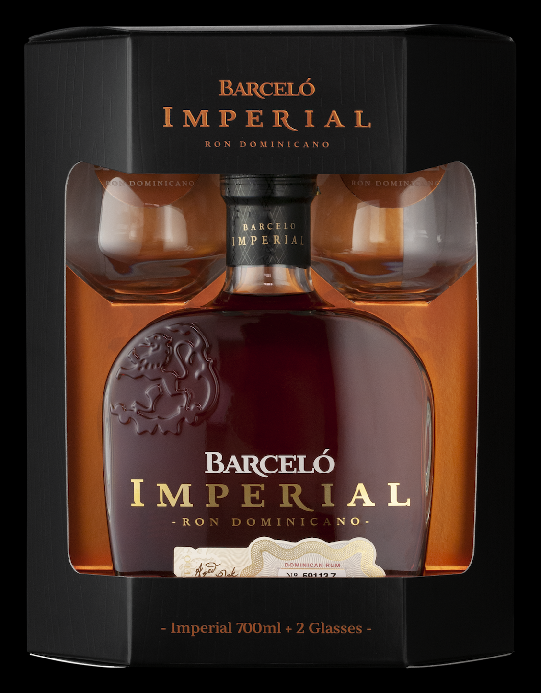 Barcelo Imperial + 2 sklenice 38% 0,7l (dárkové blaení 2 sklenice)