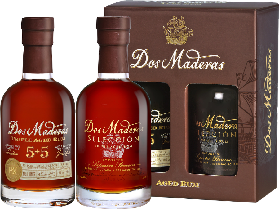 Dárková sada Dos Maderas 2x 41% 0,4l (Sada miniatur)