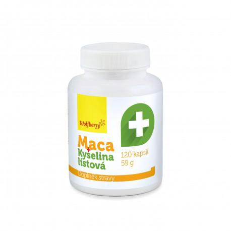 Maca extrakt a Kyselina listová - kapsle 120 ks/59 g Wolfberry