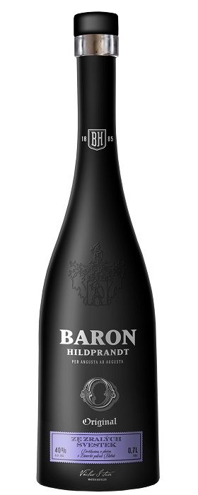 Baron Hildprandt Ze zralých švestek 40% 0,05 l (holá láhev)