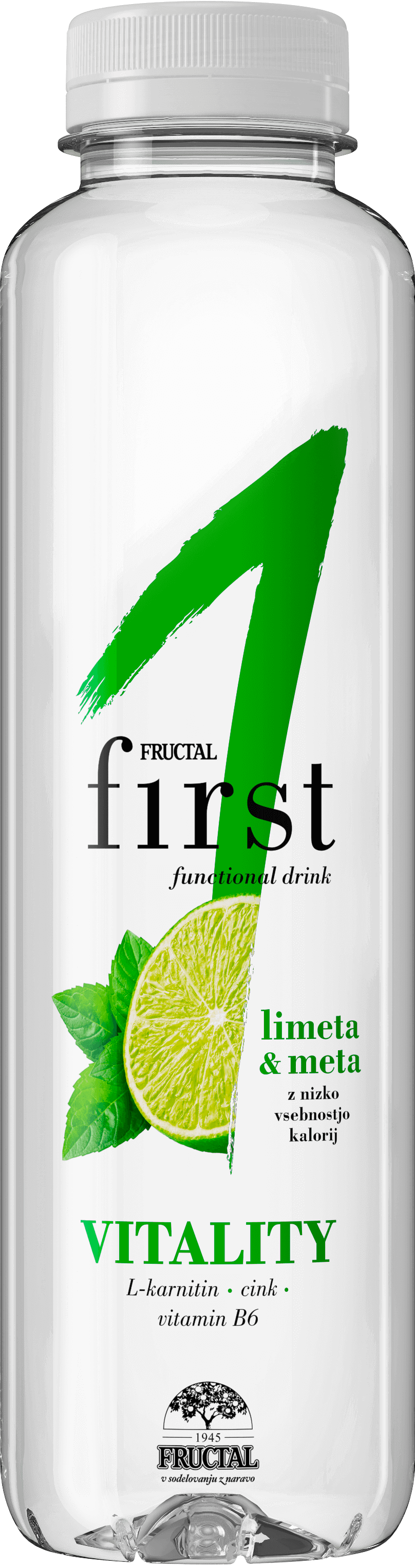 Fructal First Limetka a máta - funkční voda 0,5l