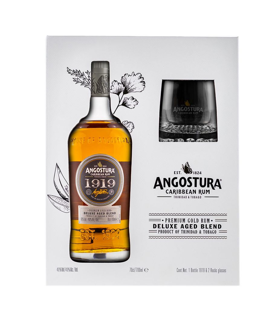 Angostura 1919 - v dárkovém balení se 2 skleničkama 40% 0,7l