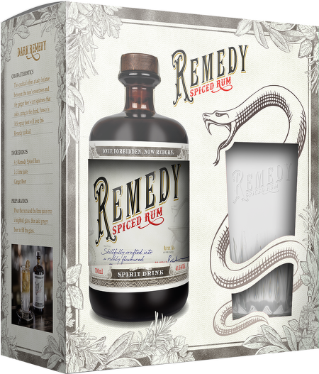 Remedy Spiced 41,5% 0,7 l (dárkové balení 1 sklenička)