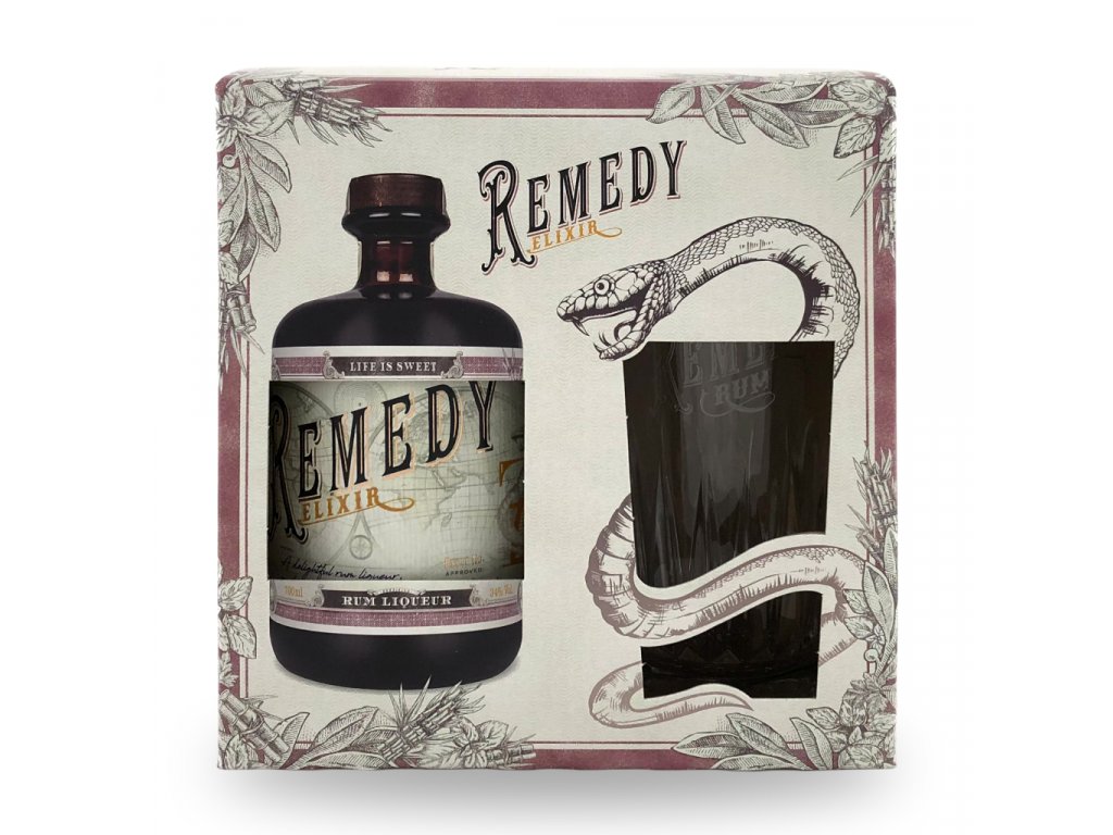 Remedy Elixir 34% 0,7 l (dárkové balení 1 sklenička)