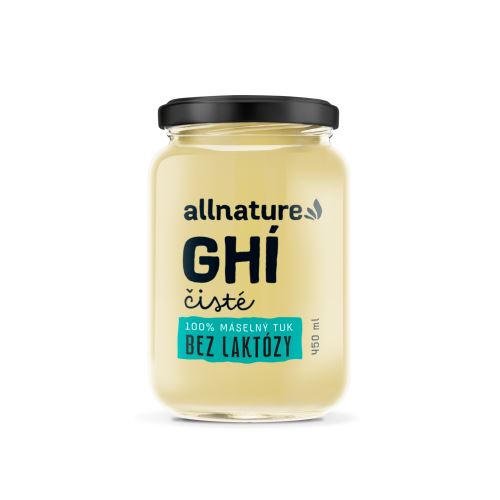 Ghí - přepuštěné máslo bez laktózy 450ml Allnature