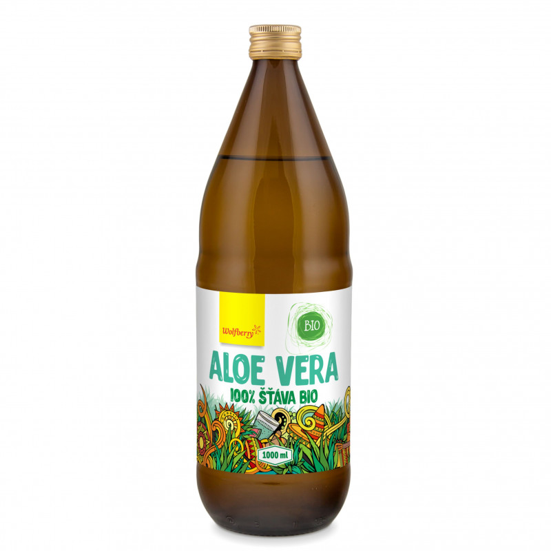 Aloe vera 100% šťáva BIO 500 ml Wolfberry Wolfberry Wolfberry Aloe vera šťáva 100% BIO 1000 ml Wolfberry 1000 ml