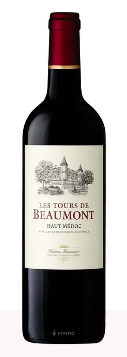 Les Tours De Beaumont Bordeaux rouge AOC 2016 0,75 l