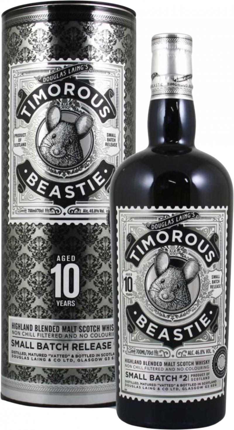 whisky Highland blended scotch Timorous Beastie 10YO 46,8% 0,7 l (tuba)