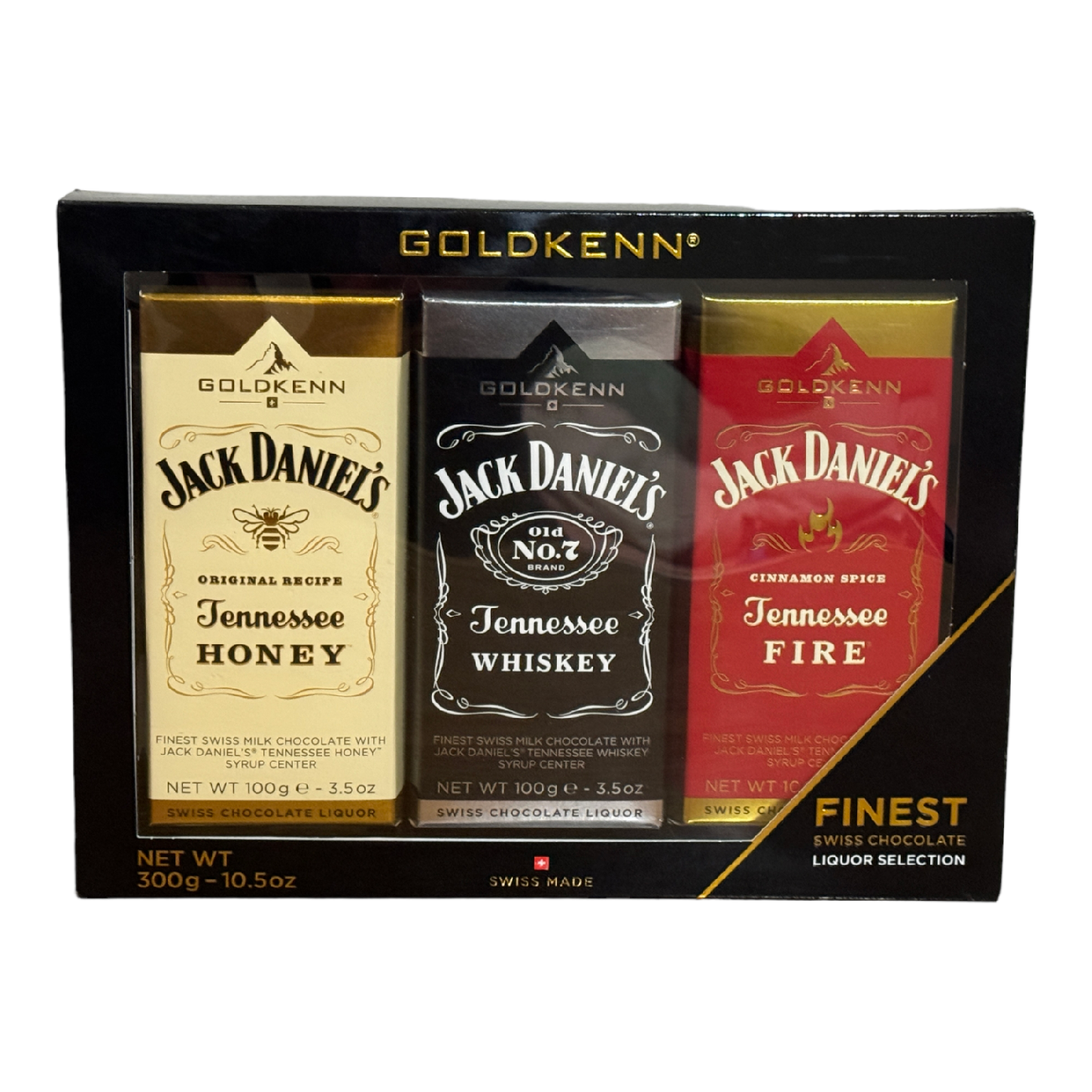 Goldkenn Selection Whisky Jack Daniels - mléčná čokoláda plněná whisky 3x100g (dárkové ba