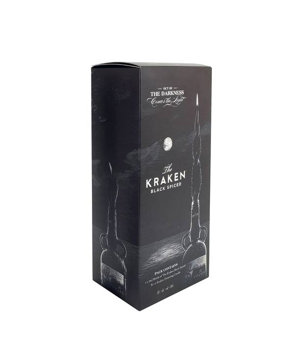 Kraken black spiced 40% 0,7l (dárkové balení 1 svíčka)