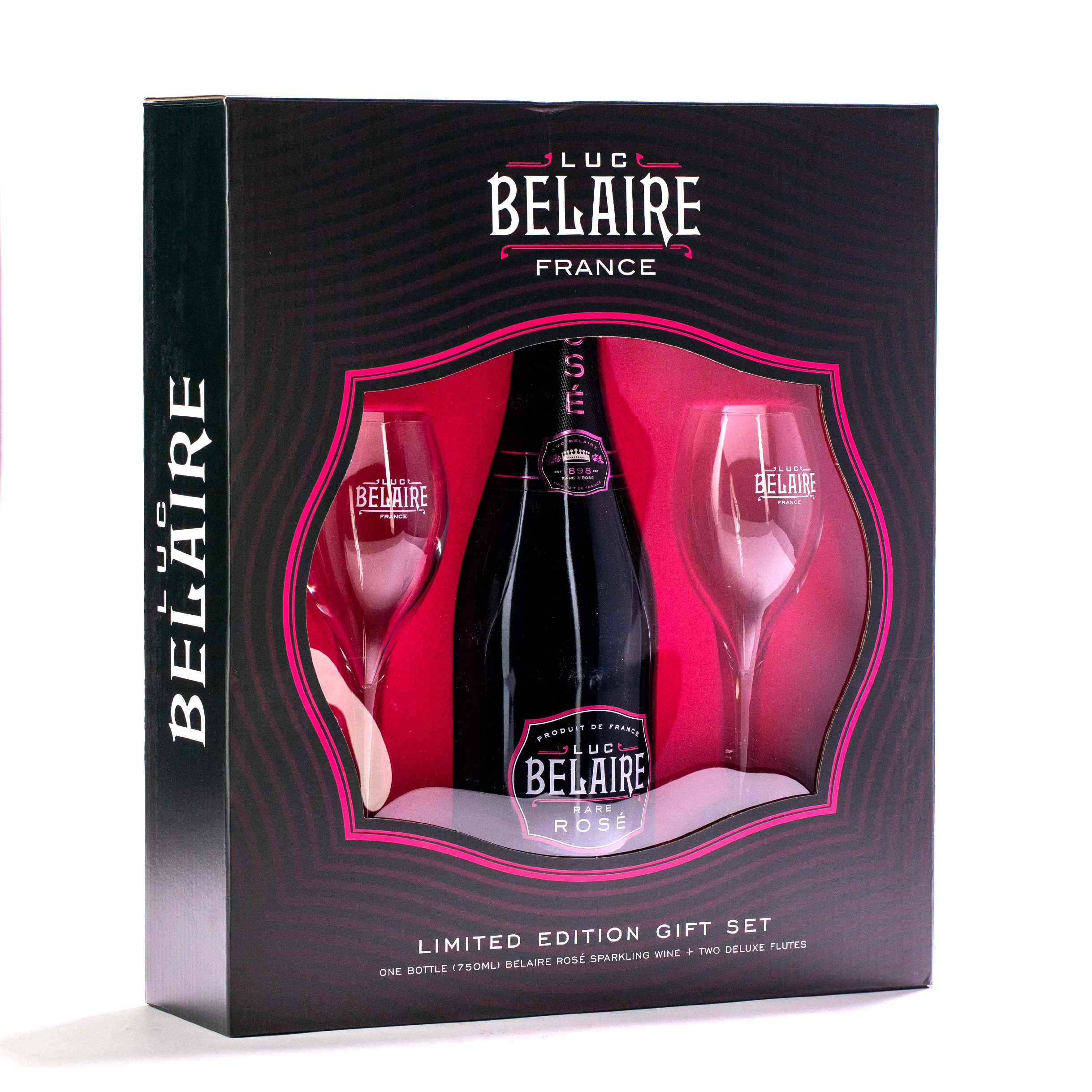 Sekt Luc Belaire Rare Rose 12,5% 0,75l (dárkové balení 2 skleničky)