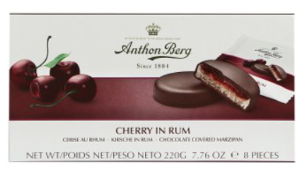 Anthon Berg - marcipán v čokoládě - višně v rumu 220g