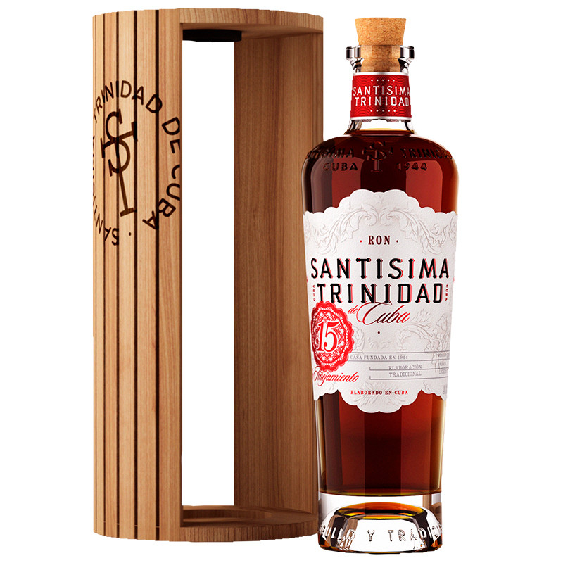 Ron Santísima Trinidad Rum 15 YO 40,7% v dřevěném dárkovém balení