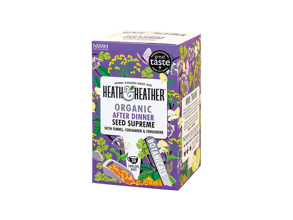 Heath&Heather BIO Čaj Organic After Dinner Seed Supreme - Dobré zažívání 20 sáčků Heath and Heather