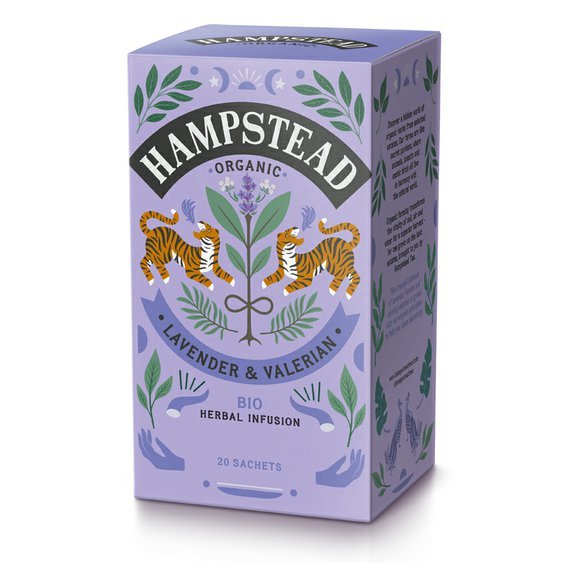 BIO bylinný čaj s levandulí a kozlíkem 20ks Hampstead Tea London