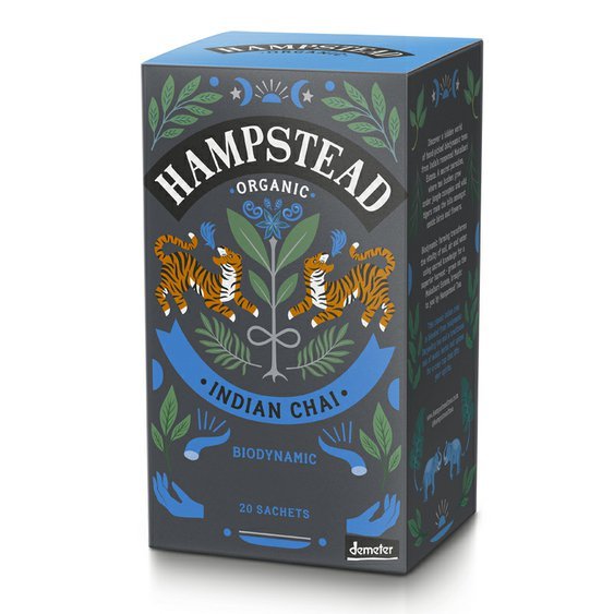 BIO černý čaj Chai s orientálním kořením 20ks Hampstead Tea London