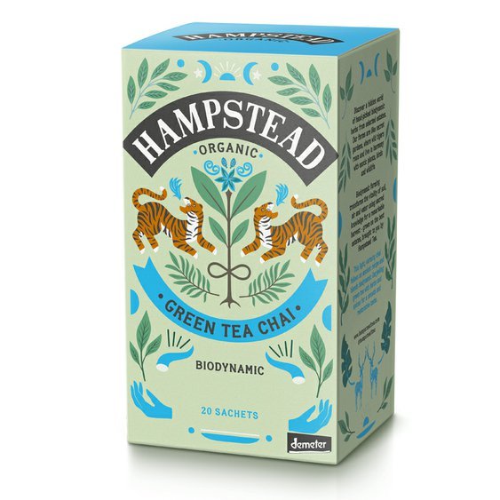 BIO Chai zelený detoxikační čaj s orientálním kořením 20ks Hampstead Tea London