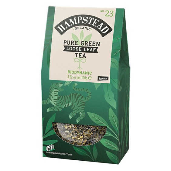 BIO zelený sypaný čaj 100g Hampstead Tea London