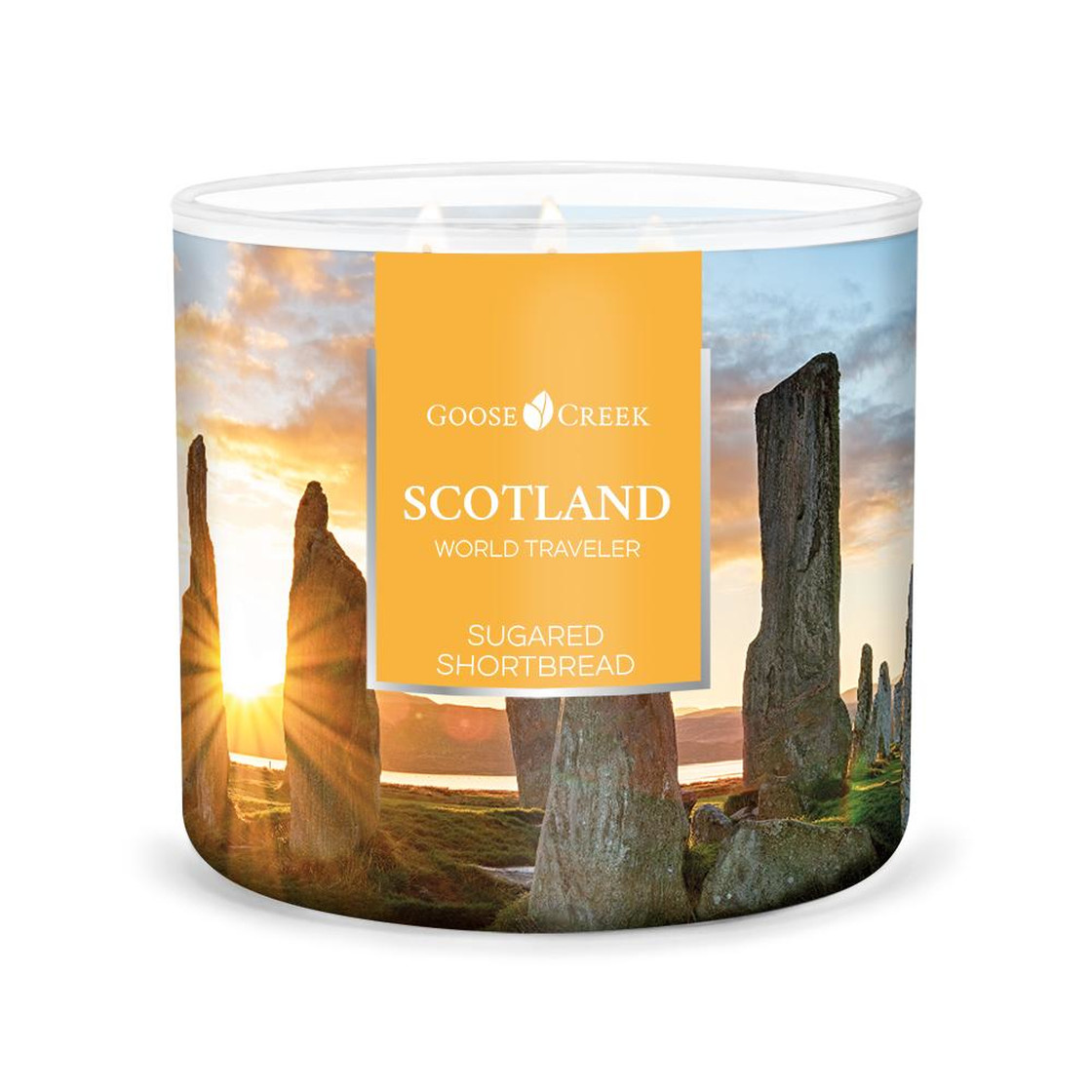 Svíčka Goose Creek World Traveler Scotland - Sugared shortbread - Pocukrované sušenky 411