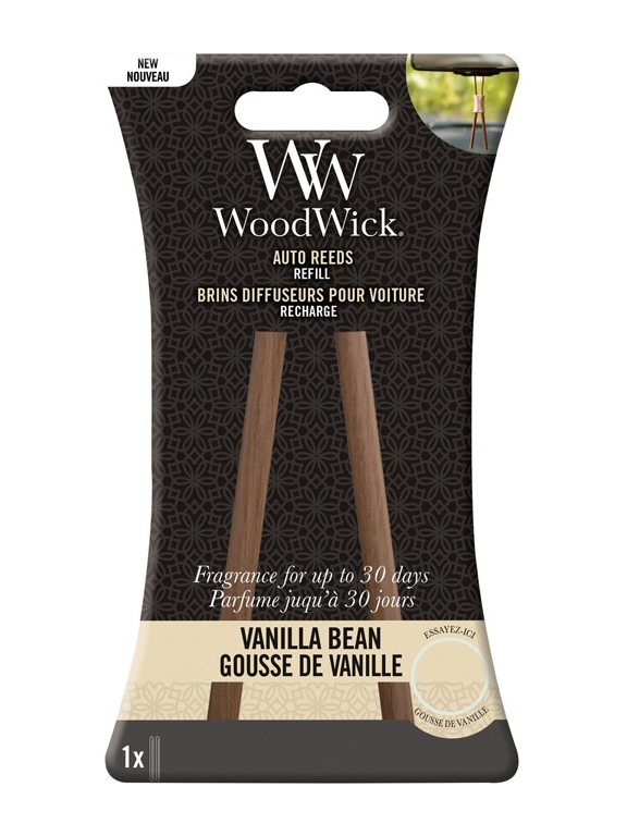 WoodWick Náhradní vonné tyčinky do auta Vanilla Bean (Auto Reeds Refill)