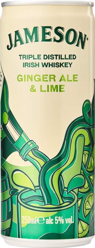 Whiskey Jameson Ginger Ale & Lime - plechovka 5% 0,25l