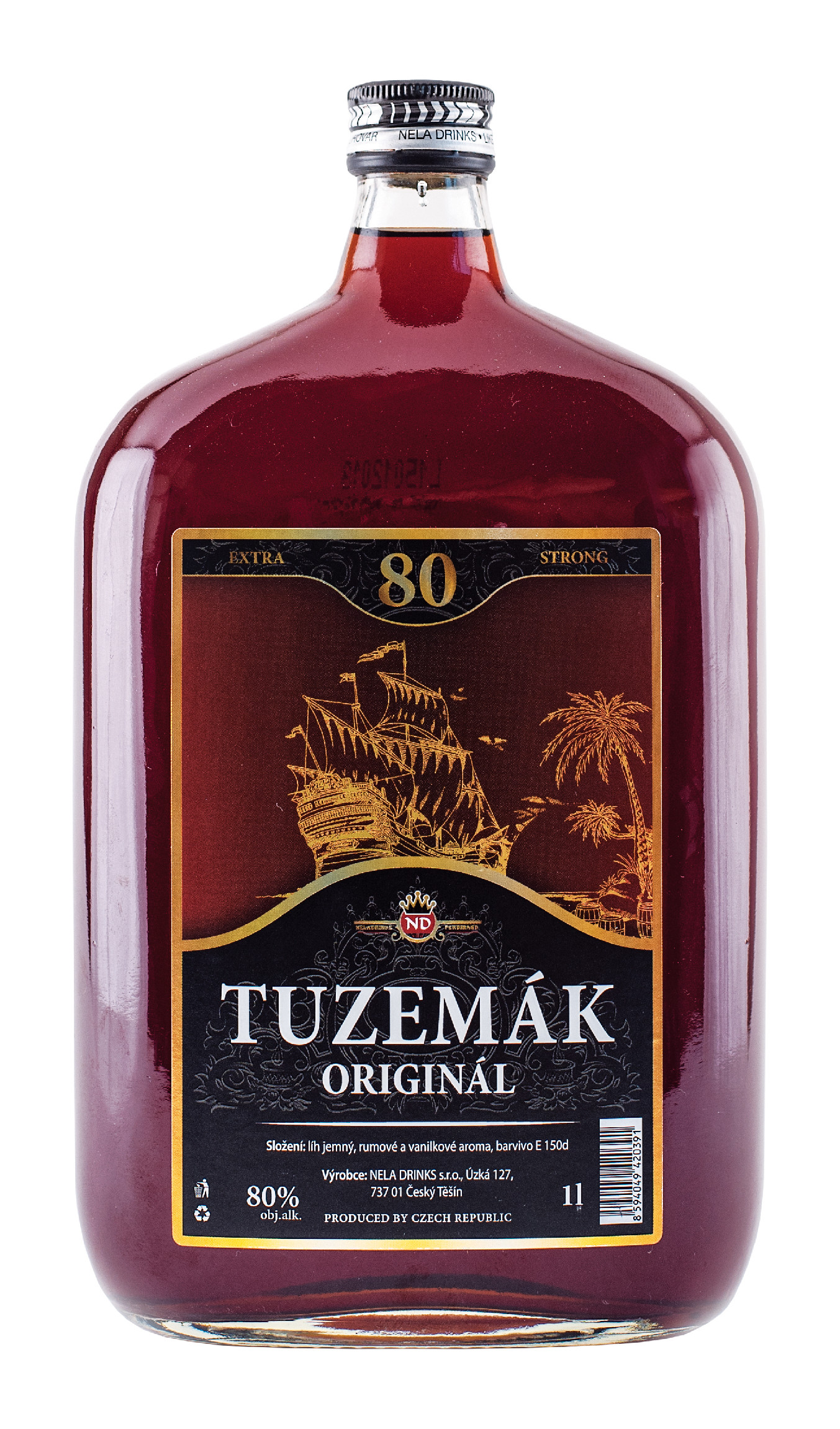 Tuzemák Original 80% 1 l Nela Drinks