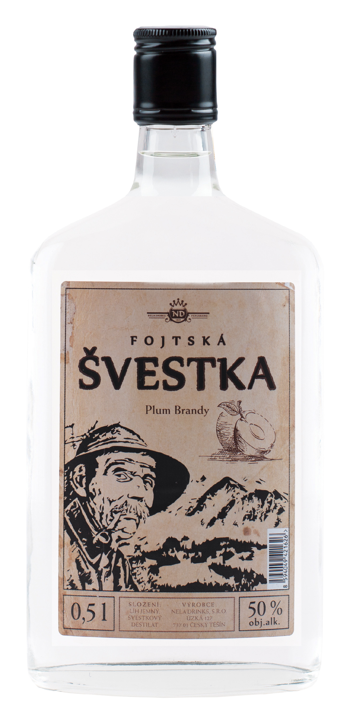 Fojtská Švestka 50% 0,5 l