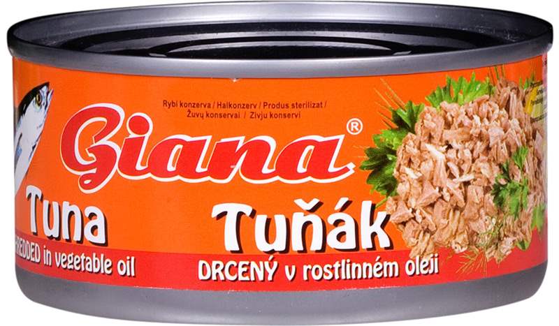 Tuňák drcený v rostlinném oleji 185g Giana