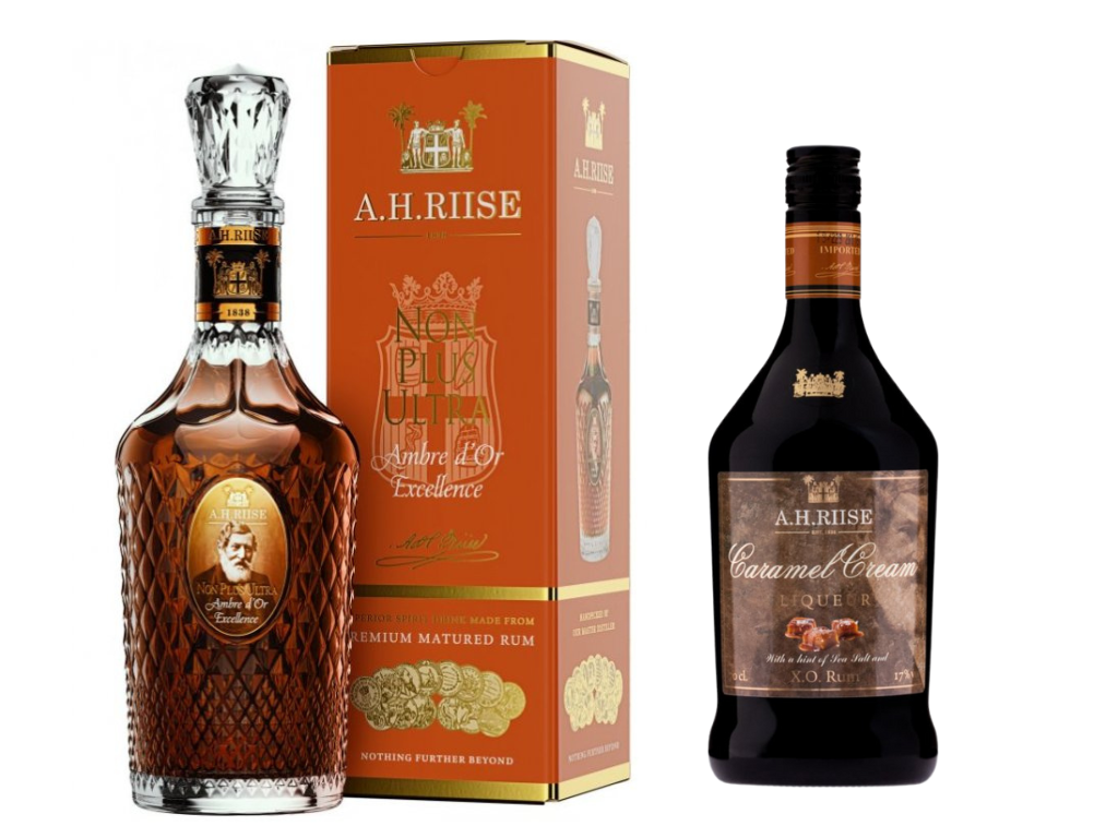 A.H. Riise Non Plus Ultra Ambre dor Excellence 42% 0,7l + Riise Cream Liqueur 17% 0,7l