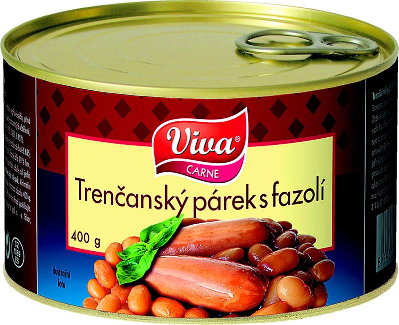 Trenčanský párek s fazolí 400g Viva