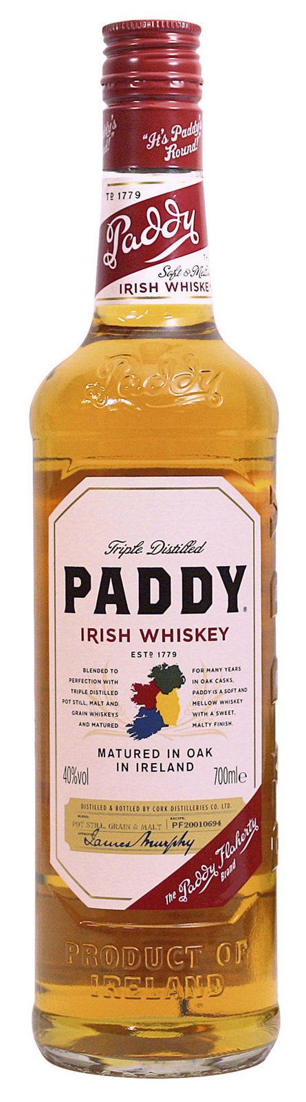 Whiskey Paddy Irish 40% 0,7 l (holá láhev)