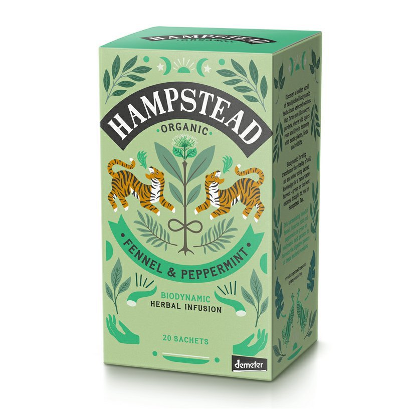 BIO fenyklový čaj s mátou 20ks Hampstead Tea London