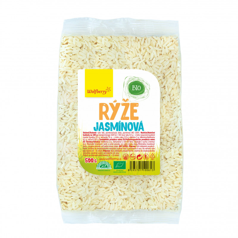 Wolfberry Jasmínová rýže BIO rýže v BIO kvalitě 500 g