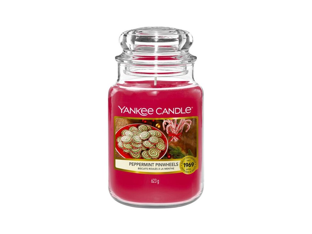 Yankee Candle - Classic vonná svíčka Peppermint Pinwheels, 623 g