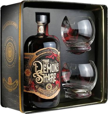 Rum The Demons Share 12Y.O. 40% 0,7l (dárkové balení 2 sklenice)