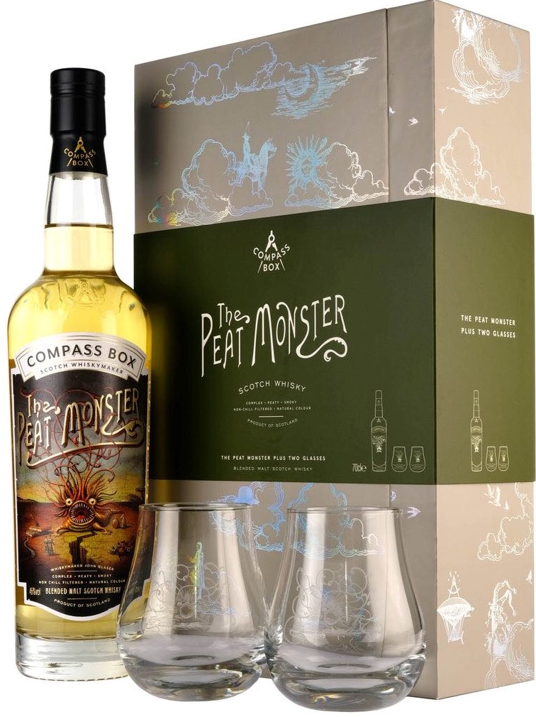 Whisky Compass Box The Peat Monster 46% 0,7 l (dárkové balení 2 skleničky)
