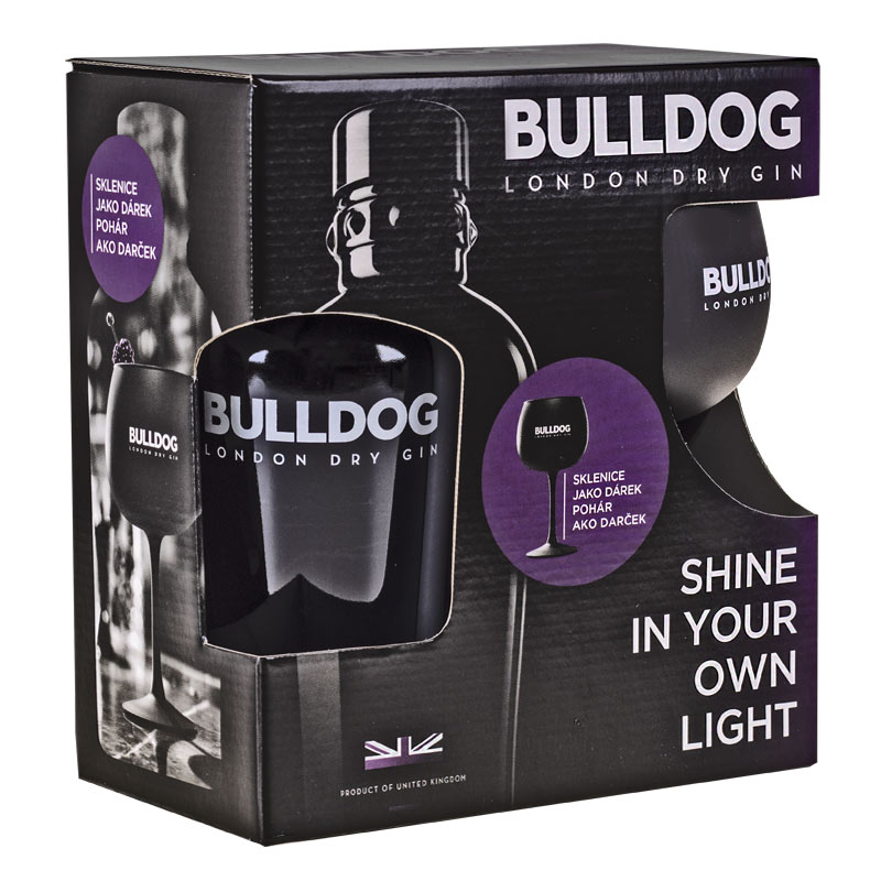 Bulldog Gin 40% 0,7 l (dárkové balení 1 sklenice)