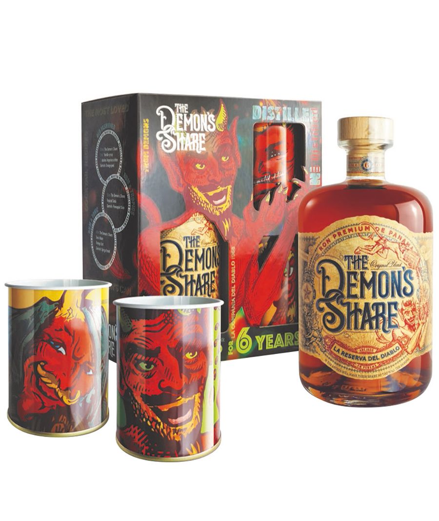 Bodegas de America, S.A. The Demon's Share + 2 hrnky, Gift Box, 40%, 0,7l