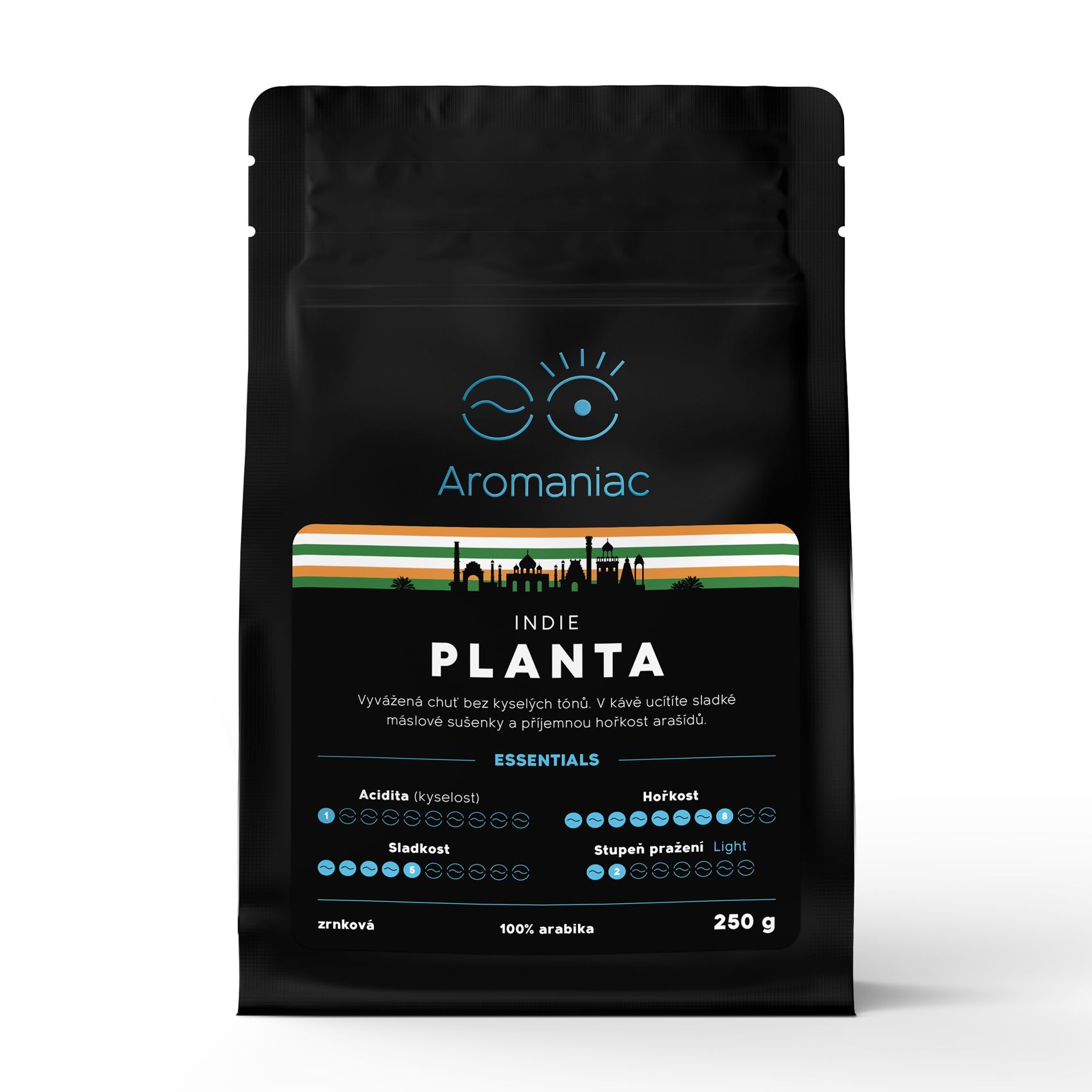 Aromaniac Indie Planta mletá káva 250 g