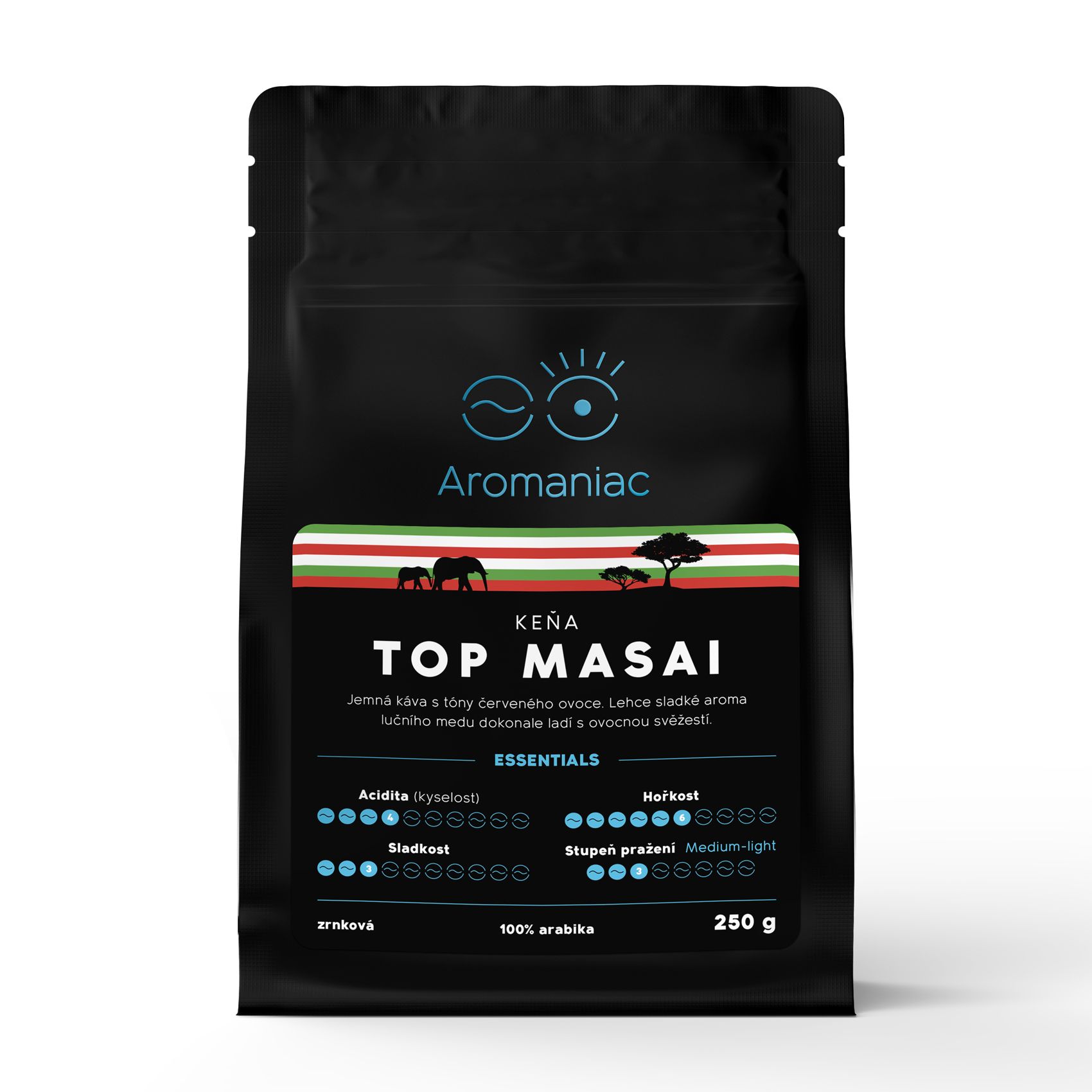 Aromaniac Keňa Top Masai mletá káva 250 g