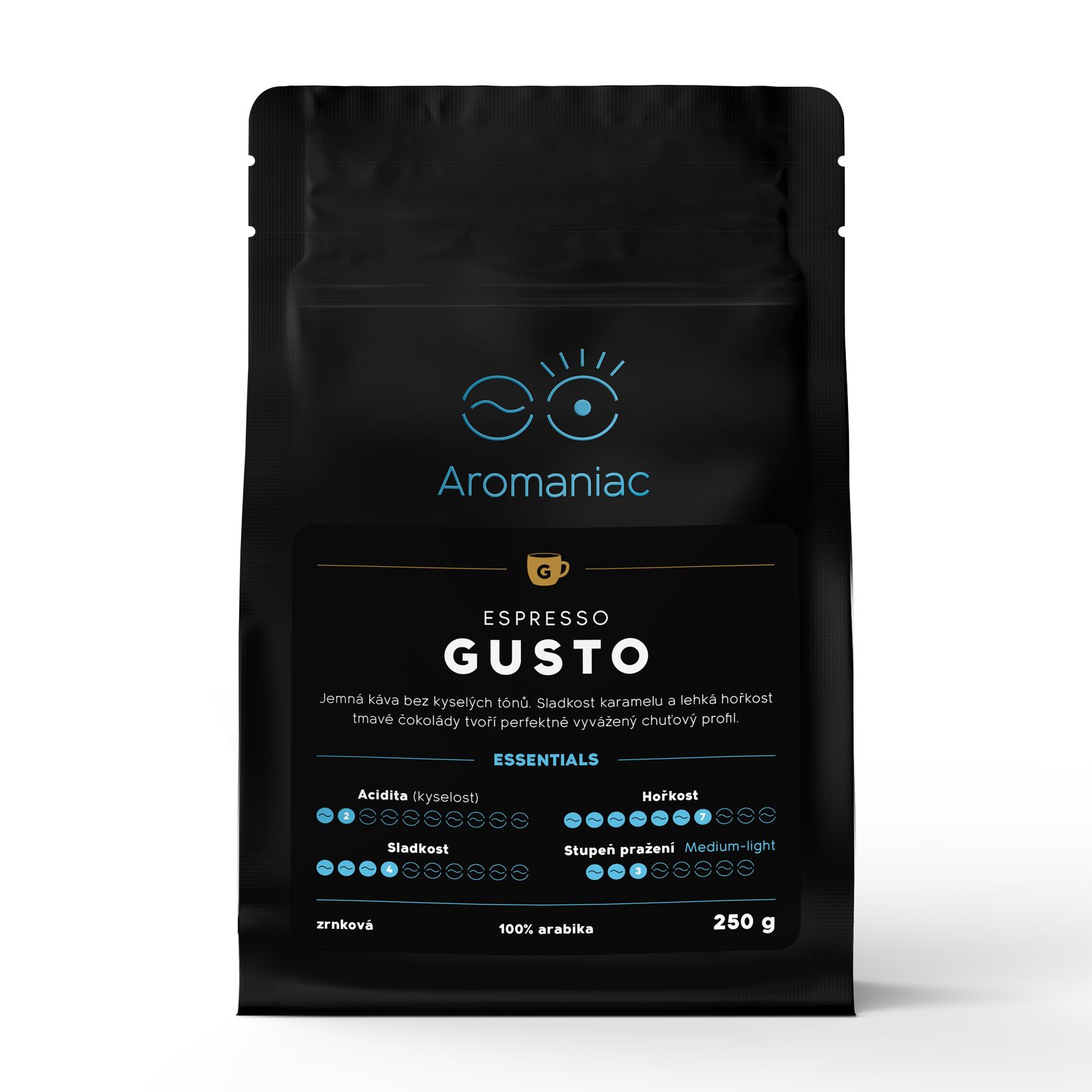 Aromaniac Káva Espresso Gusto mletá 250 g
