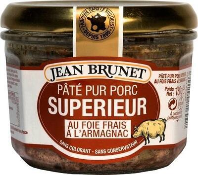 S.A. BRUNET Jean Brunet Paštika z vepřových jater s Armagnakem 180 g S.A. BRUNET Jean Brunet Paštika z vepřových jater s Armagnakem 180 g